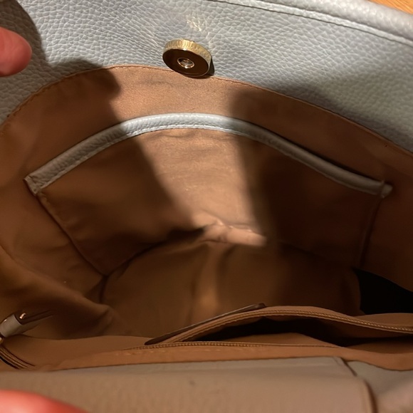 Nanette Lepore Pastel Blue Bucket Bag Gold Chain - Picture 10 of 10